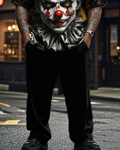 Joker Short-sleeved T-shirt and Trousers Plus Size Men's Suit