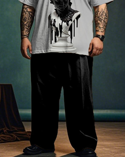 Joker Short-sleeved T-shirt and Trousers Plus Size Men's Suit