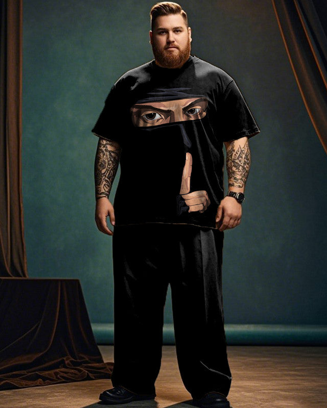 Joker Short-sleeved T-shirt and Trousers Plus Size Men's Suit