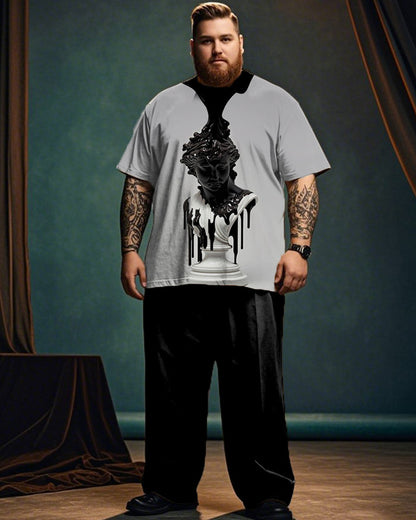 Joker Short-sleeved T-shirt and Trousers Plus Size Men's Suit