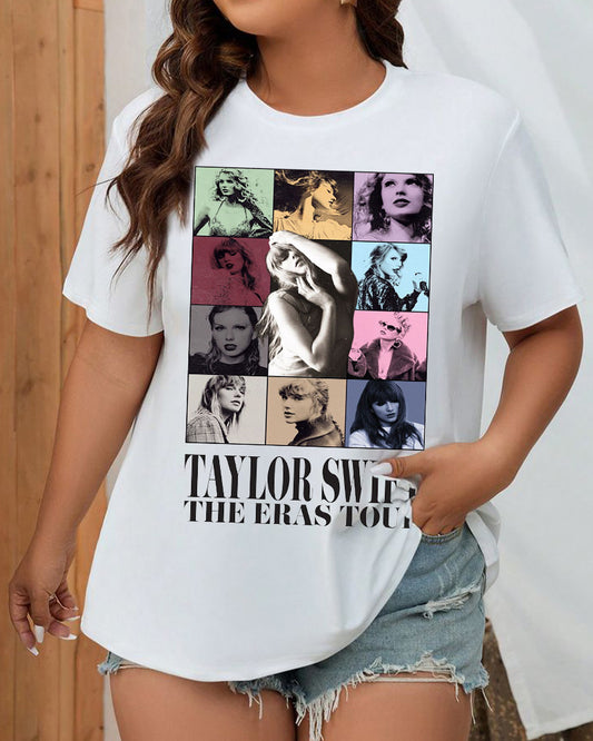 Taylor Print Plus Size Women's Short-sleeved T-shirt