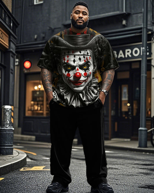 Joker Short-sleeved T-shirt and Trousers Plus Size Men's Suit