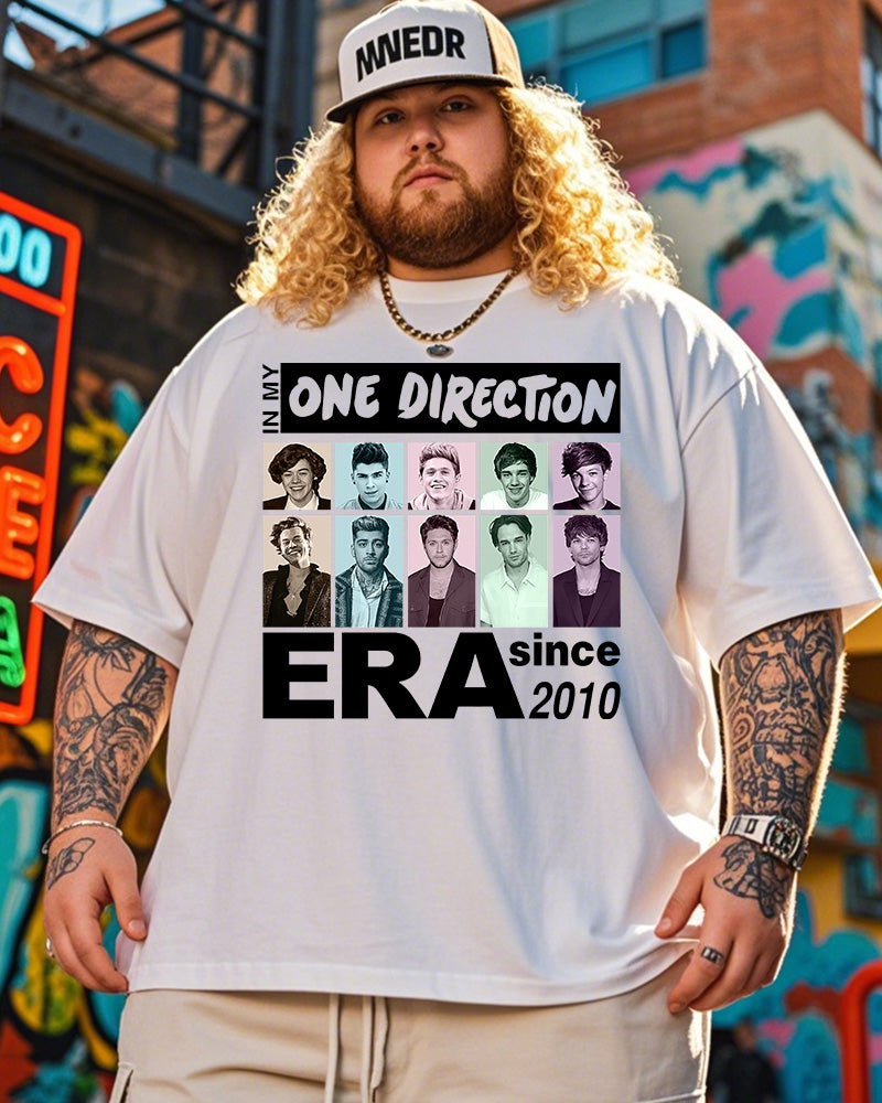 ONE DIRECTION Print Plus Size Short Sleeve T-shirt