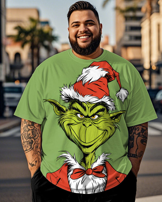 Christmas Monster Personalized Print Large Size Men's Short Sleeve T-Shirt