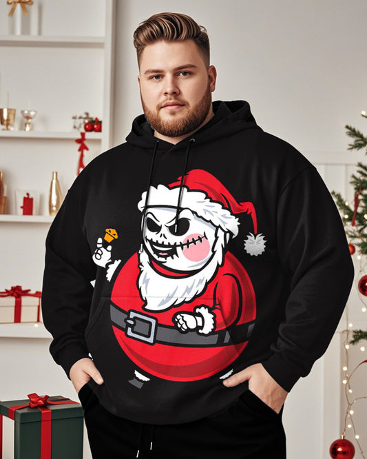 Christmas Cartoon Cute Personality Hooded Plus Size Men's Hoodie